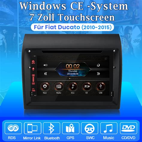 7 2DIN Autoradio DVD GPS Navigation DAB DSP USB Für Fiat Ducato 2010