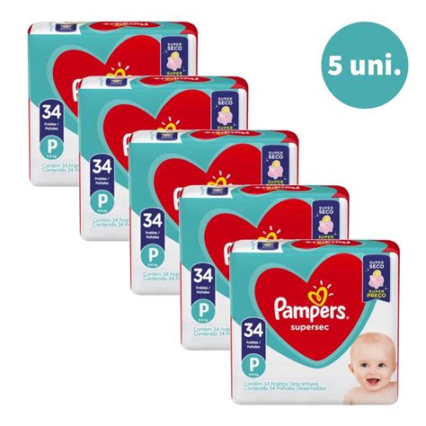 Kit Pacotes Fralda Descart Vel Infantil Pampers Supersec Barato