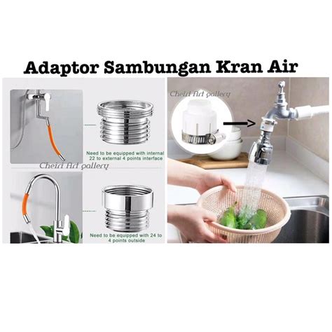 Jual Adaptor Sambungan Kran Air Konektor Keran Air Tembok Wastafel