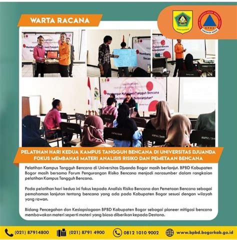 Pelatihan Hari Kedua Kampus Tangguh Bencana Di Universitas Djuanda