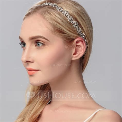 Ladies Beautiful Rhinestone Alloy Headbands With Rhinestone 042115301