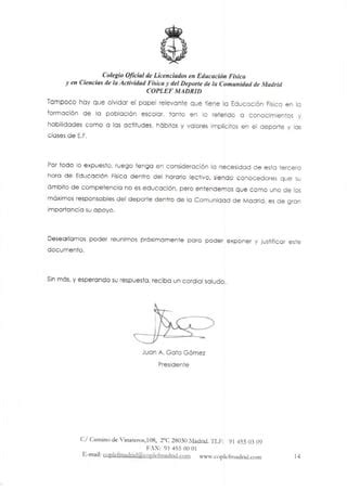 Carta Dirigida Al Director General De Juventud Y Deportes De La