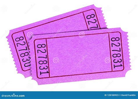 Blank Pink Raffle Tickets Isolated White Background Two Stock Image ...