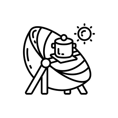 Solar Cooker Icon In Vector Illustration Vector Art At Vecteezy