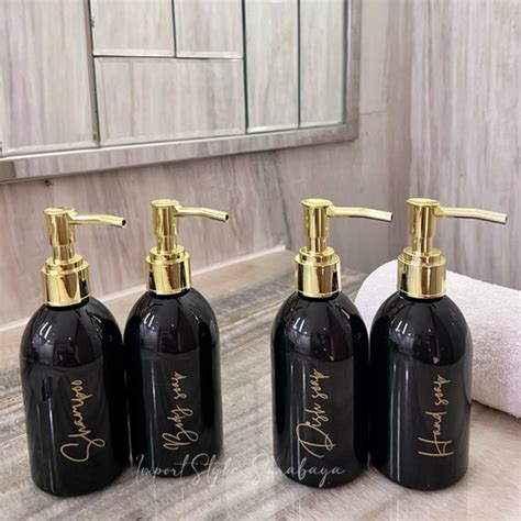 Jual Botol Ml New Hitam Stiker Gold New Long Pipe Aesthetic Bottle