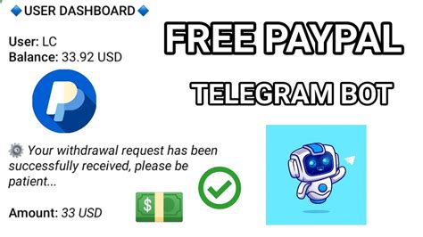 HOW TO EARN FREE PAYPAL MONEY TELEGRAM WITHDRAWAL REQUEST SUCCESS