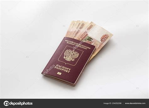 Russian Passport Pack Five Thousandth Ruble Banknotes Foreign Passport