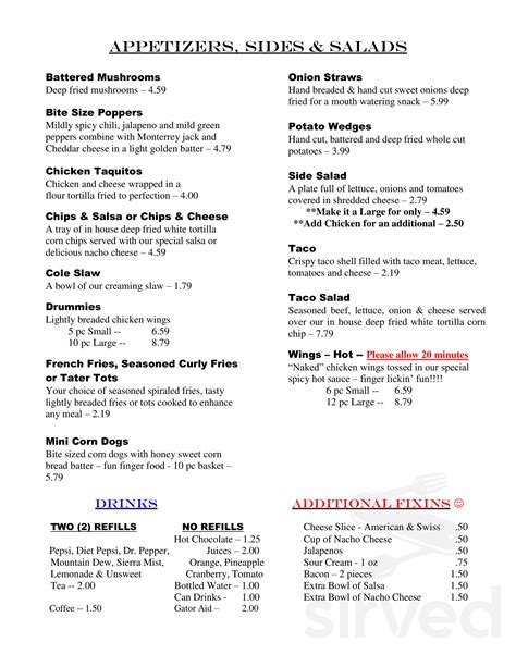 BuckNaked Restaurant Bar Marina Menu In Lincoln Missouri USA