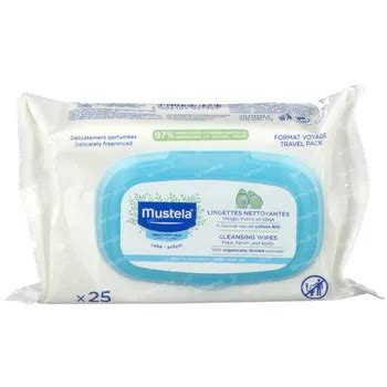 Mustela Lingettes Nettoyantes Peau Normale 25 pièces Vente en ligne