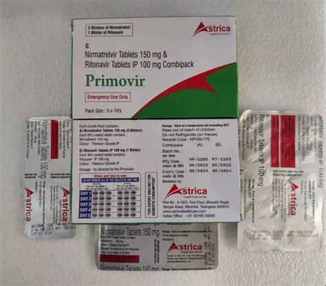 Paxlovid Tablet Primovir Tablets Mg Mg At Rs Box In