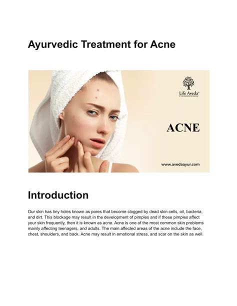 Ppt Ayurvedic Treatment For Acne Powerpoint Presentation Free