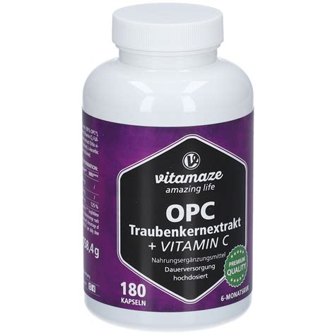 Vitamaze Opc Traubenkernextrakt Hochdosiert Vitamin C St Shop