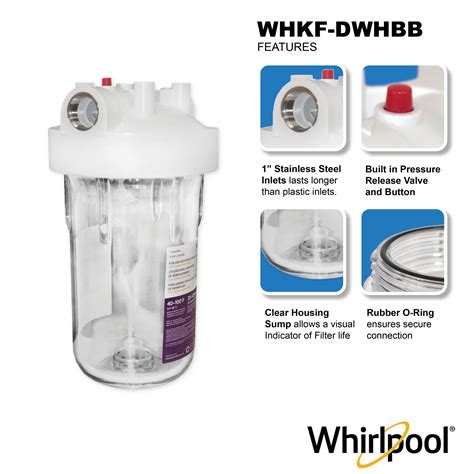 Whirlpool Whkf Dwhbb Large Capacity Household Filtration System Timer Whirlpool® Water Filtration