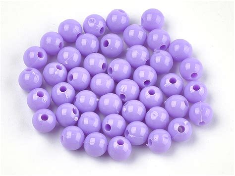 Fabrication De Bijoux Perles En Plastique Rondes Mm Violet