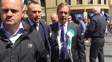 Woman, 25, charged with assault after milkshake thrown at Nigel Farage ...