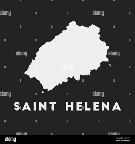 Saint Helena Icon Island Map On Dark Background Stylish Saint Helena