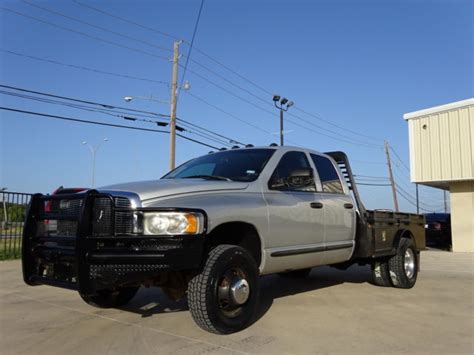 2004 Dodge Ram 3500 Slt 5 9l Diesel 4x4 Manual 6 Speed Crewcab Flatbed Dually