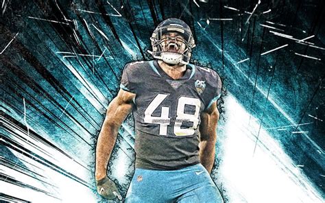 Download Wallpapers 4k Leon Jacobs Grunge Art Jacksonville Jaguars