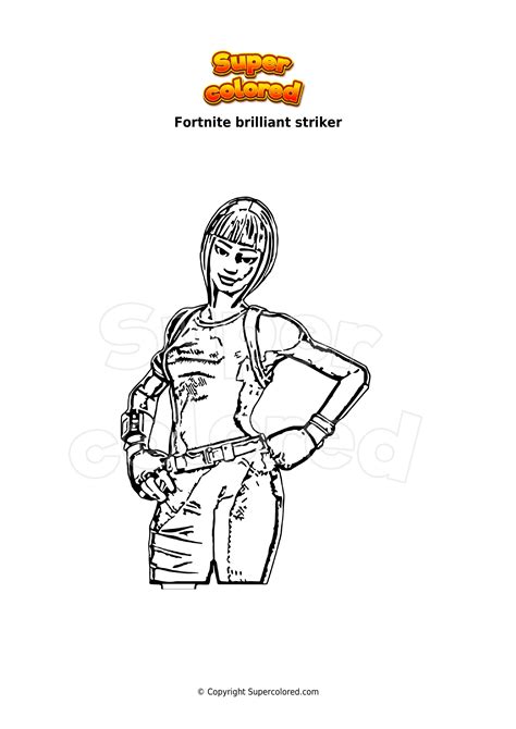 Ausmalbild Fortnite Brilliant Striker