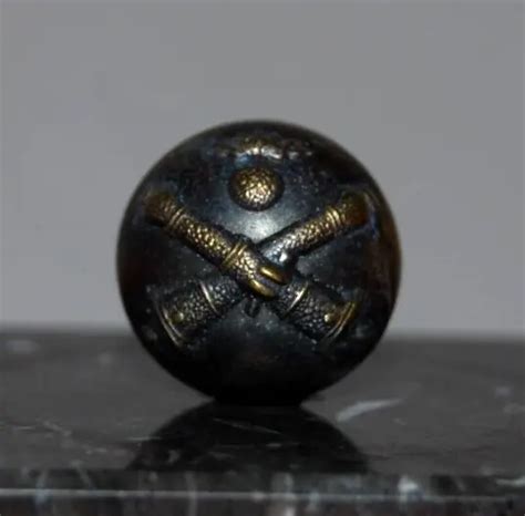 BOUTON BOMBÉ ANCIEN uniforme militaire artillerie 1871 1914 officier