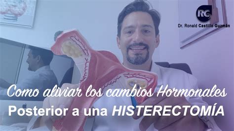 5 TIPS PARA ALIVIAR LOS CAMBIOS HORMONALES DESPUES DE UNA HISTERECTOMÍA