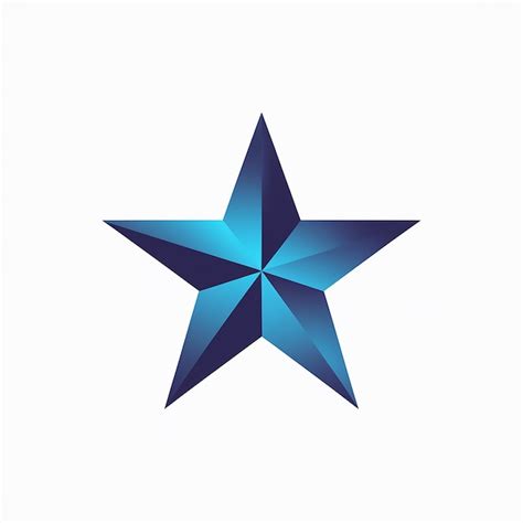 Una Estrella Azul Con Una Estrella Azul En Ella Vector Premium