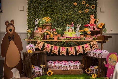 Masha And The Bear Birthday Party Ideas Photo 1 Of 18 In 2021 Bear