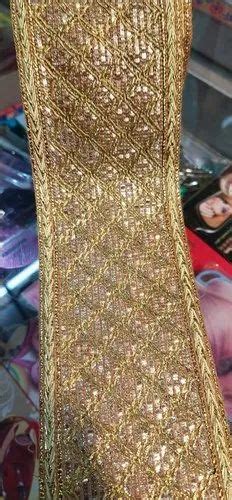 Golden Saree Lace Roll Length Meter Width Inch At Rs Meter