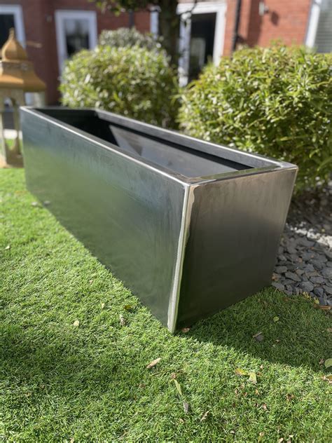 Metal Steel Trough Planters. | Etsy