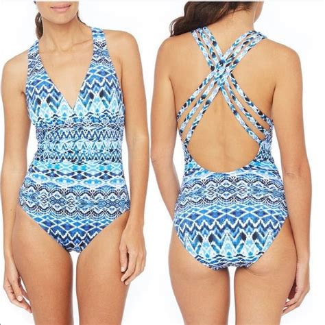 La Blanca Cross Back One Piece Swimsuit Artofit