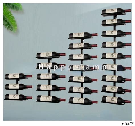 Iron Wall Hanging Wine Shelf Display Shelf Living Room Wine Shelf Decoration Shelf Wine Bottle