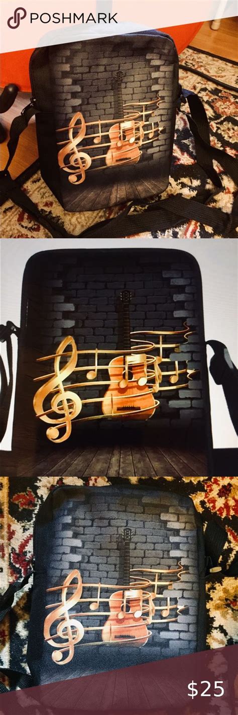 NEW Musical Themed Crossbody Shoulder Bag Body Size First Photo