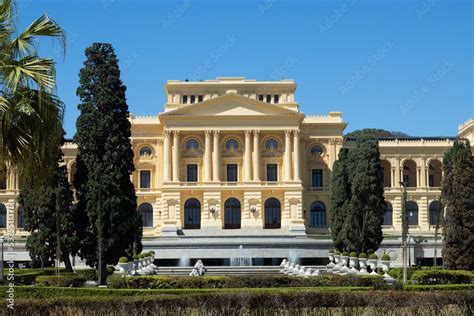 Front View Of Paulista Museum Aka Ipiranga Museum After Its Restoration