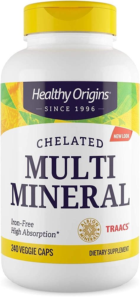 Healthy Origins Quelado Multi Mineral con minerales Albion 240 cápsulas