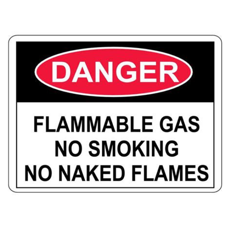 Danger Flammable Gas No Smoking No Naked Flames Fire Med Solutions