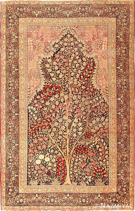 Tree Of Life Design Persian Kerman Rug By Nazmiyal