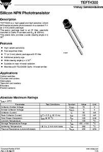 TEFT4300 Datasheet Silicon NPN Phototransistor