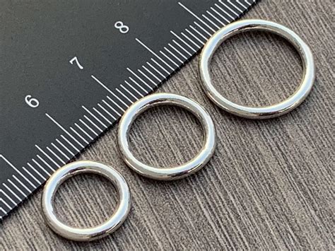 Sterling Silver CLOSED Jump Rings Large 10mm 12mm 15mm ID 14mm 16mm