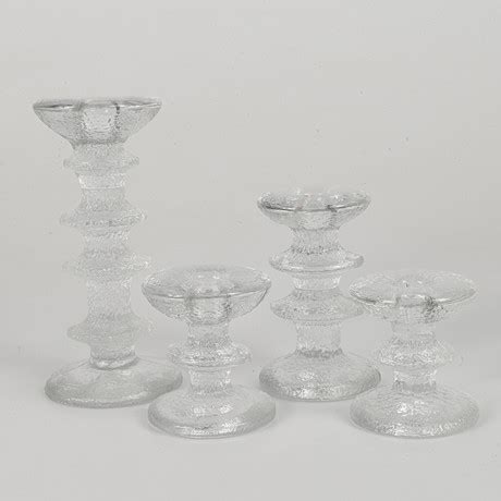 TIMO SARPANEVA Ljusstakar 4 Stycken Festivo Glas Iittala