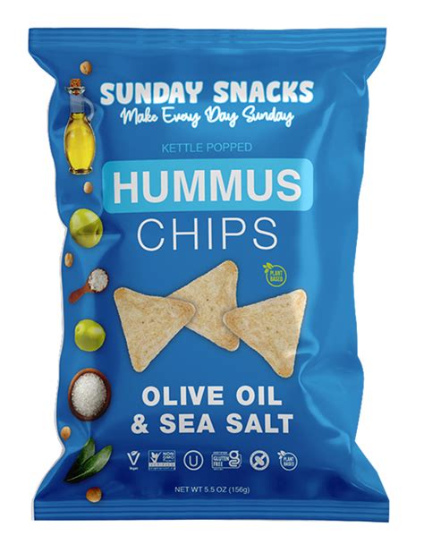 Olive Oil And Sea Salt Hummus Chips Sunday Snacks