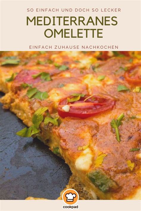 Mediterranes Omelette mit Tomaten Feta und frischen Kräutern Rezept