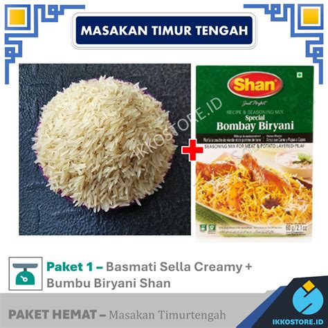 Jual PAKET BERAS BASMATI 1KG BUMBU BIRYANI PAKET BERAS BASMATI KEBULI