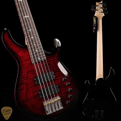 Prs Grainger 5 String Bass Fire Smokeburst Reverb