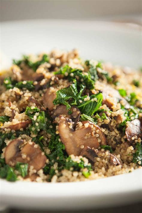 Quinoa Kale Mushroom Salad - Ascension Kitchen