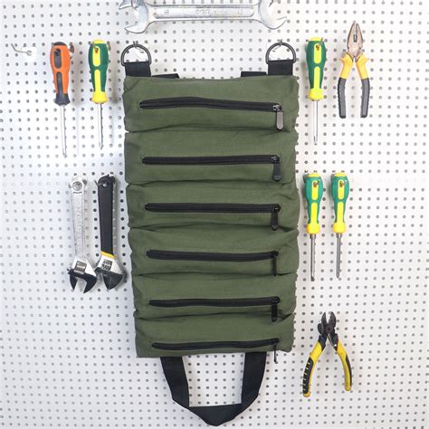 Wessleco Multi Purpose Roll Up Tool Bag Canvas Tool Pouch Storage