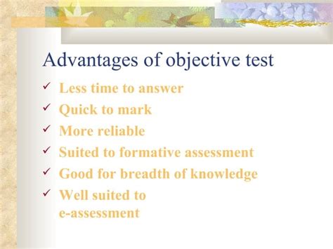 Objective Test Guide