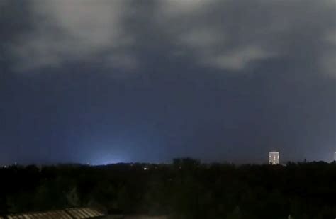 Meteor Streaks Through Night Sky