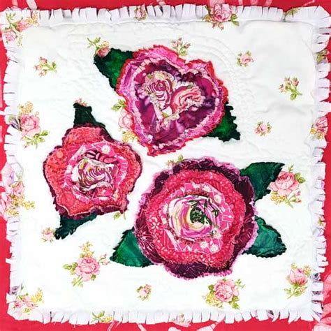 How To Make A Vintage French Rose Quilt Pillow Inspired Quilting By Lea Louise