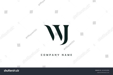 Jw Wj Alphabets Letters Logo Monogram Royalty Free Stock Vector