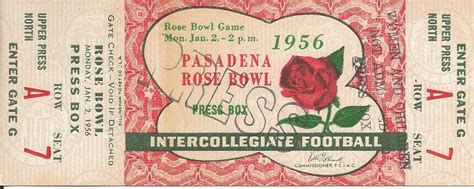 A History of Rose Bowl Tickets (1945-1987)